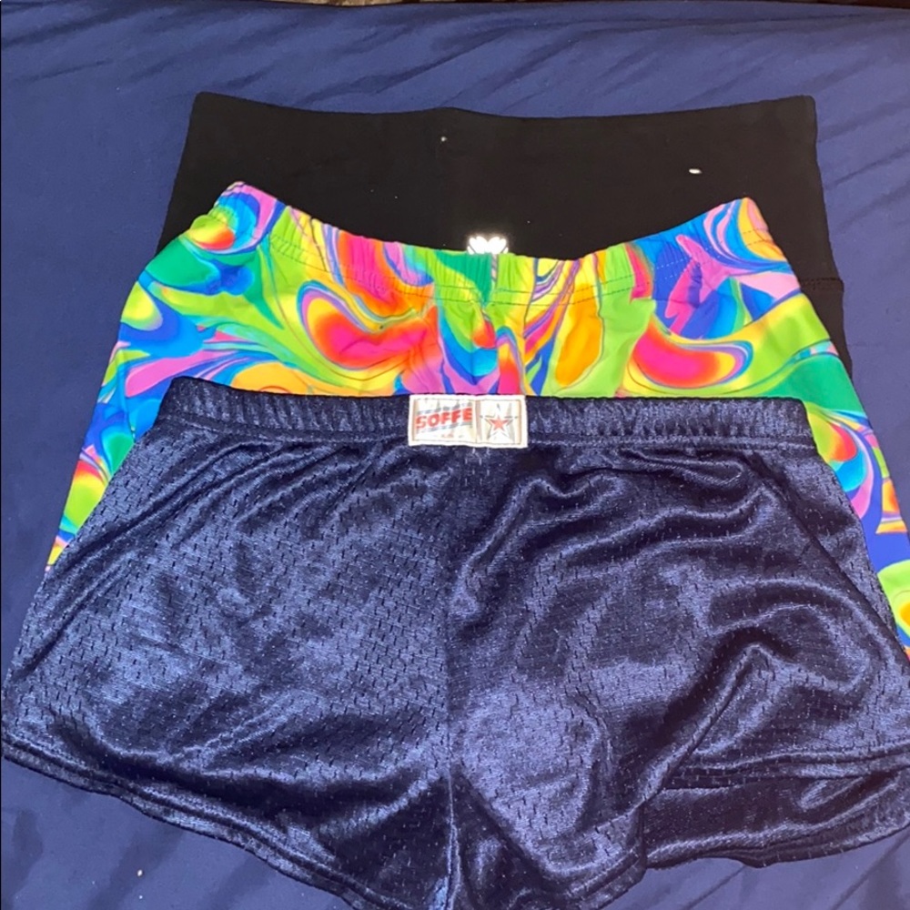 Spandex/short-shorts set